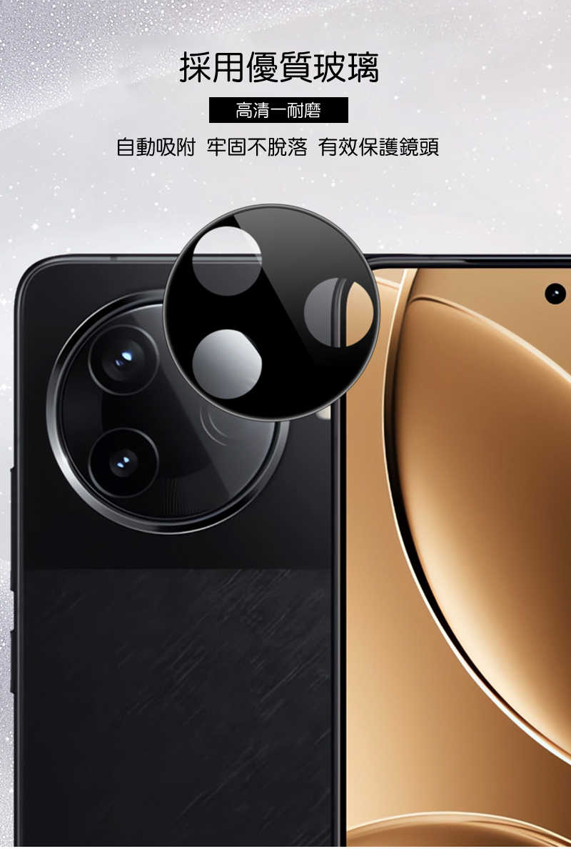 Imak 艾美克 POCO F7 Pro 5G 鏡頭玻璃貼(一體式)(曜黑版) 奈米吸附 鏡頭貼 鏡頭保護貼 鏡頭膜
