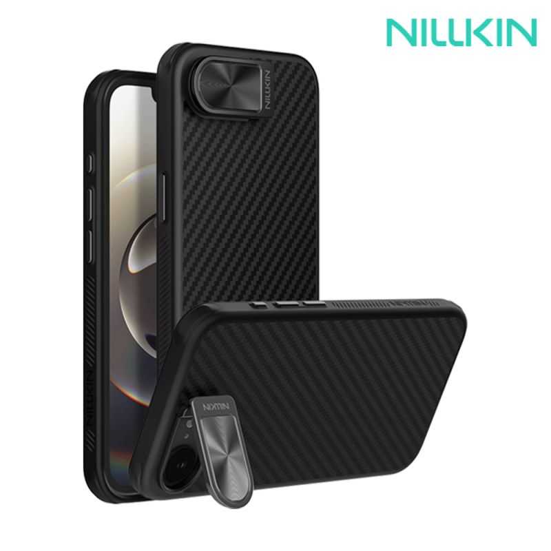 NILLKIN Apple 蘋果 iPhone 16e 纖極碳纖維紋磁吸殼(覆蓋版) 保護殼 保護套 手機殼 雙料殼