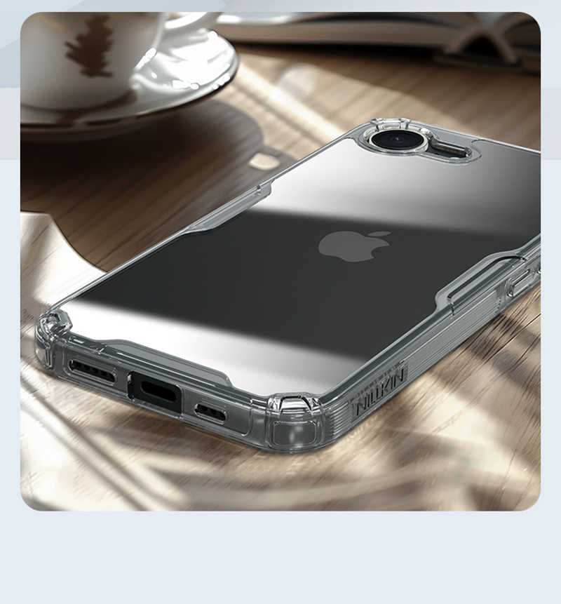 NILLKIN Apple 蘋果 iPhone 16e 本色 Pro 保護套 保護殼 手機套 透明套 四角氣囊 防摔保護