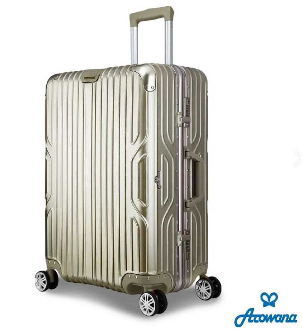 【Arowana 亞諾納】極致川旅25吋立體拉絲鋁框避震輪旅行箱/行李箱 (多色任選) SPDSH165G01-25