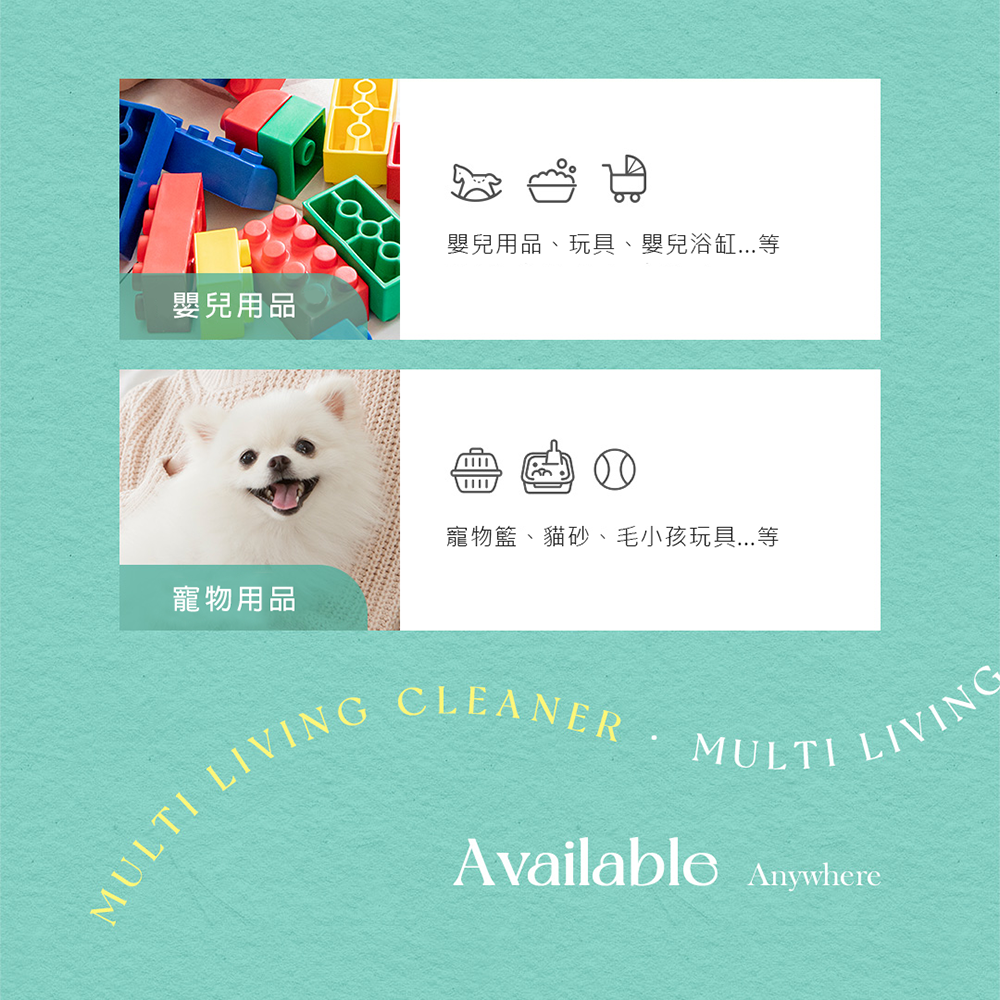 【L:MOT】 多功能居家清潔劑2入優惠組（400ML瓶裝+1L補充包）