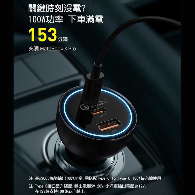 Baseus倍思 尊享多路快充車載充電器160W TZCCZM0G