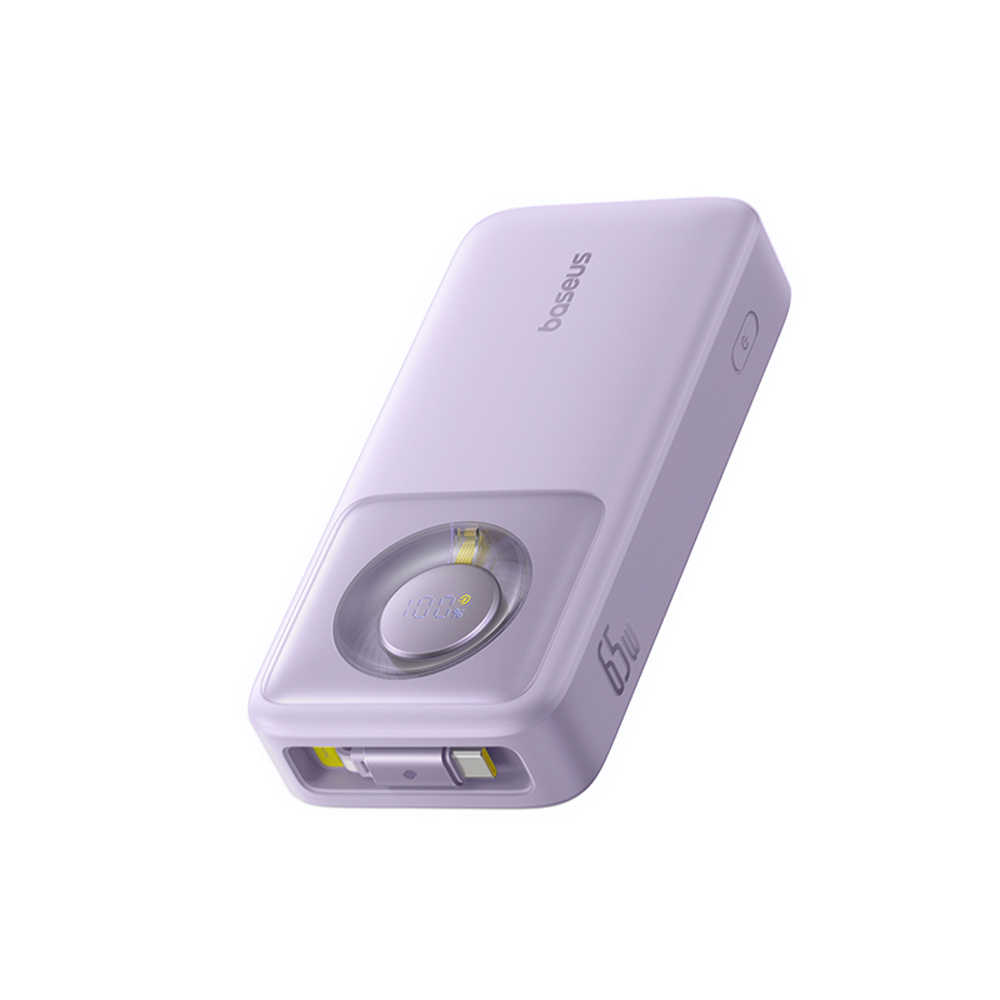 Baseus倍思 LQ Nomos PPLSC0120 65W伸縮線數顯快充行動電源Type-C 20000mAh 74