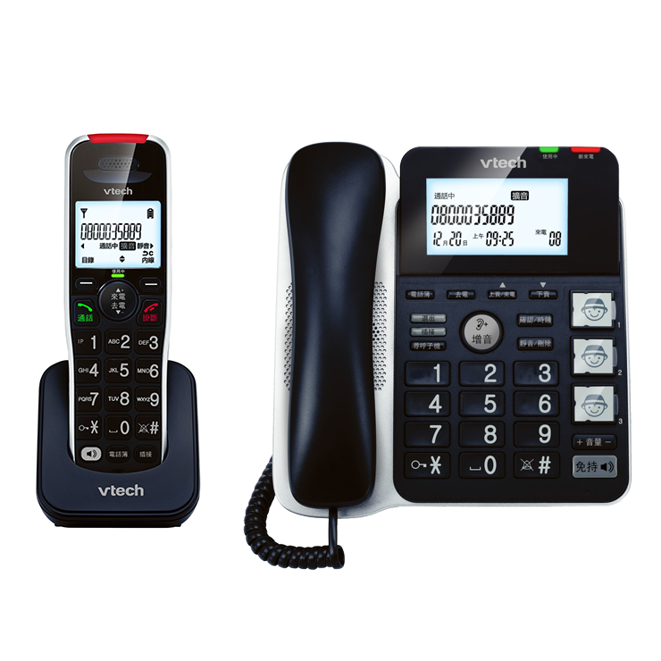 Vtech偉易達 CRL54102 TW(無線助聽子母機)(智慧增音助聽電話機)