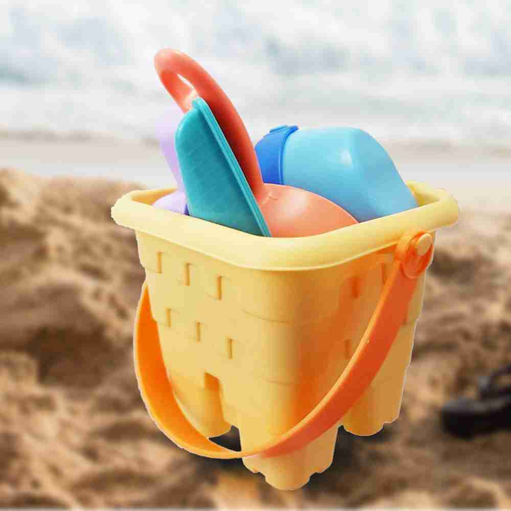 【GCT玩具嚴選】方形軟膠沙灘桶組