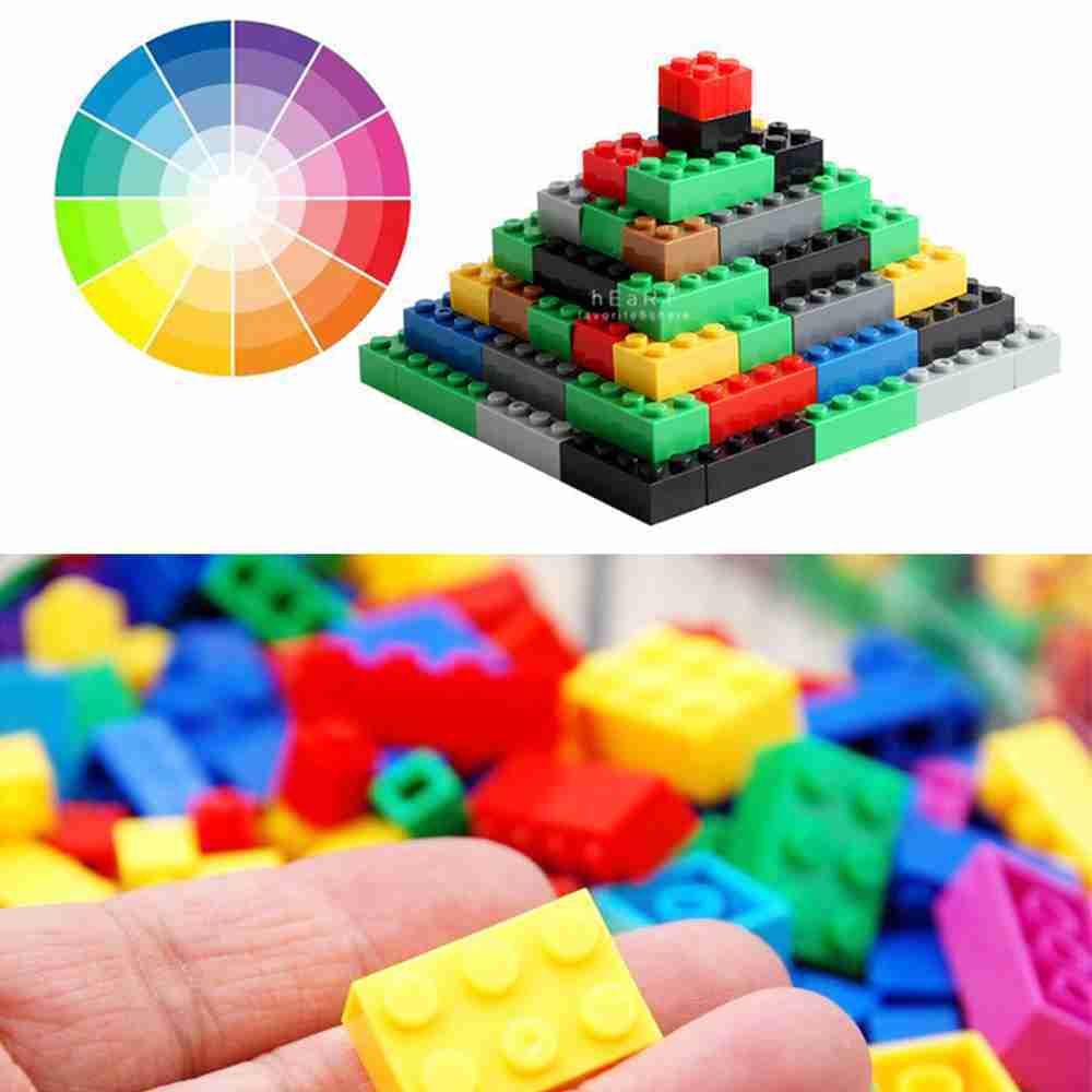 【GCT玩具嚴選】1000PCS盒裝彩色積木 中顆粒積木