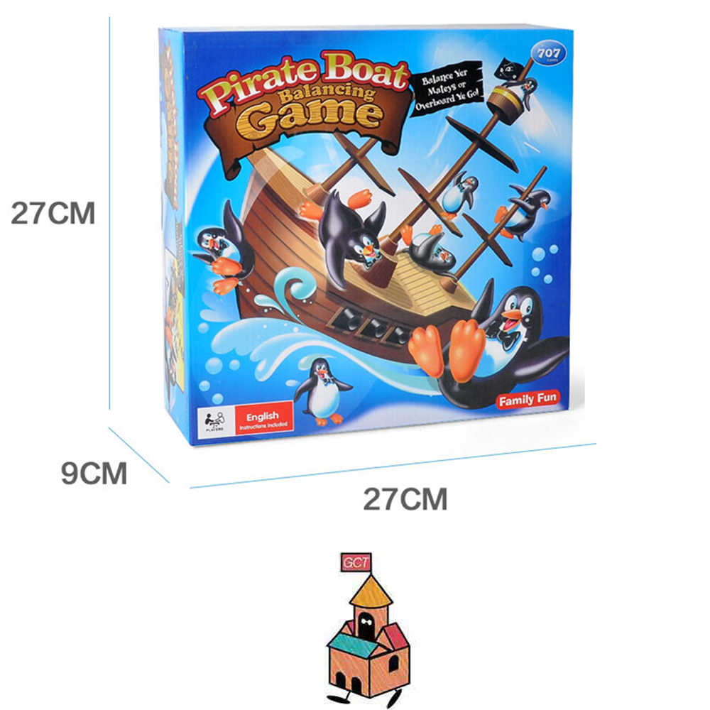 【GCT玩具嚴選】海盜船企鵝平衡桌遊 派對 親子同樂 海盜船桌遊 企鵝平衡