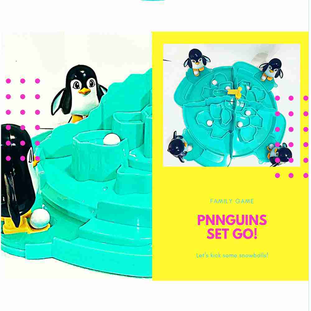 【GCT玩具嚴選】企鵝踢雪球桌遊 可愛企鵝 增進親子感情