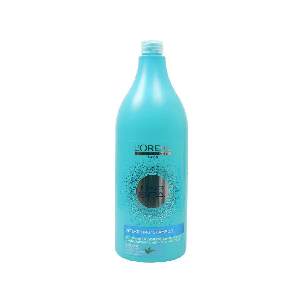 💫現貨💫Loreal 萊雅 Hair SPA 茶樹清新洗髮精 1500ml 去屑 油頭 護髮 頭皮 睡蓮淨化洗