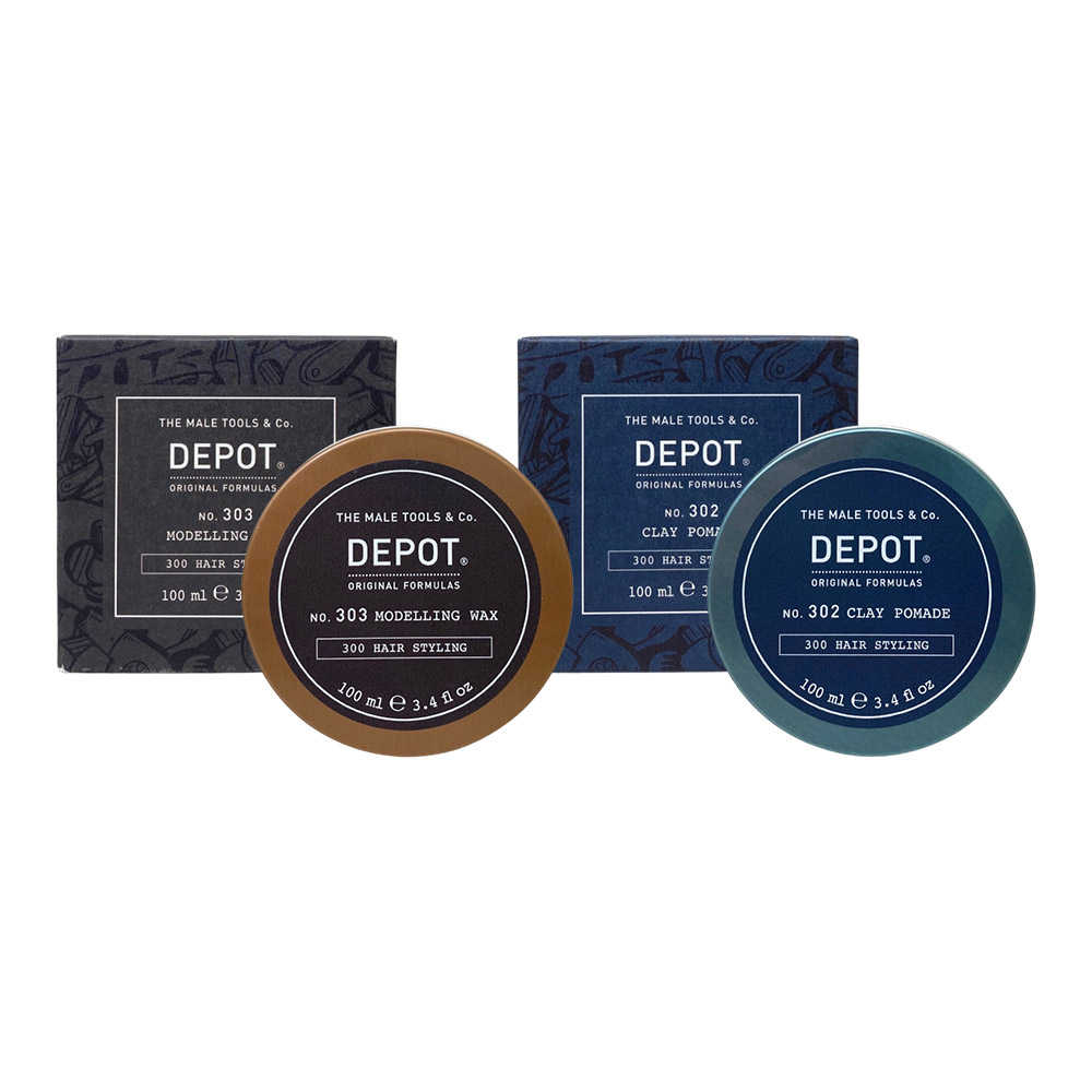 🌹義大利🌹DEPOT 300系列 頭髮造型 髮臘 髮霜 乳霜 髮膠 造型 定型 塑型 蓬鬆 捲髮 造型 定型 公司貨