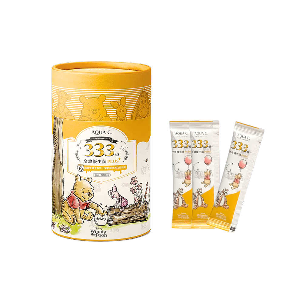 ☆迪士尼授權☆AQUA C.花漾皙 333億全效優生菌PLUS+ 60包 筒裝 益生菌 無添加 膳食纖維 公司貨
