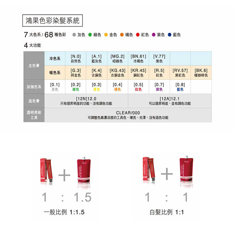 🔥優惠沙龍🔥HONGO 鴻果 優質染髮霜(68色) 染膏 全色號 120ml 加大容量 護髮 請留言聊聊告知色號