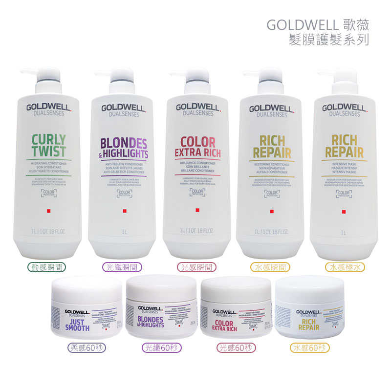 💫六星沙龍德國聖品💫歌薇 GOLDWELL 瞬間髮膜 水感 光感 光纖 水感極水髮膜 護髮 正品公司貨