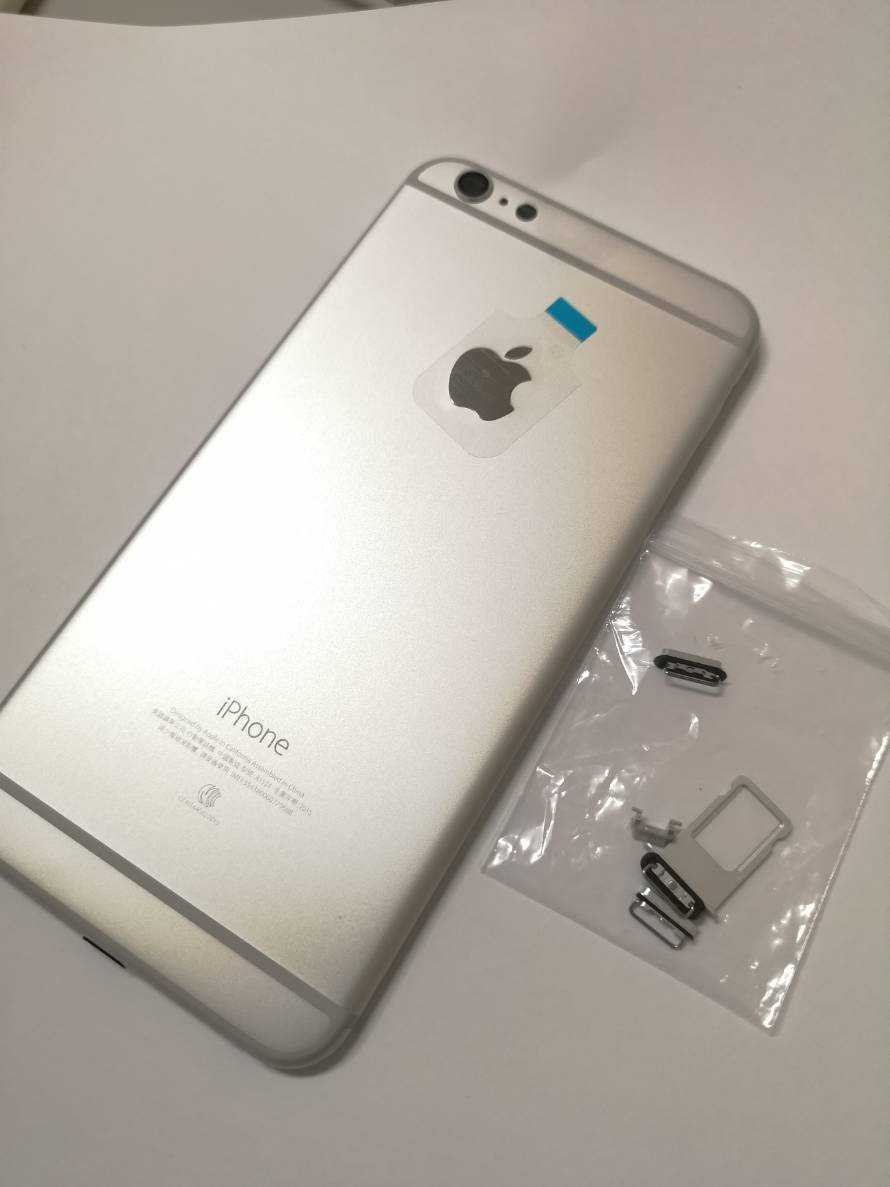 【原廠背蓋】Apple iphone 6P  PLUS 原廠背蓋 背殼 手機殼 贈手工具 (含側按鍵) - 銀色