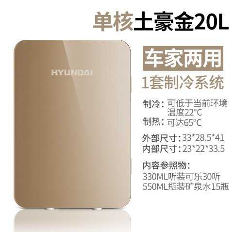 【保固一年 品質保證】高階 HYUNDAI 現代 20L 車載 冰箱 迷你 小型 製冷 家用 宿舍 車家 兩用冷暖 露營