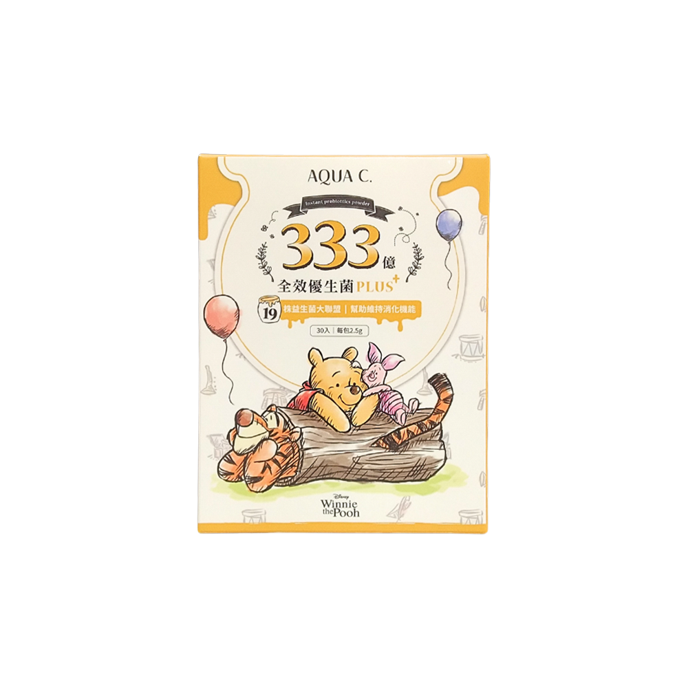 ☆迪士尼授權☆AQUA C.花漾皙 333億全效優生菌PLUS+ 30包 益生菌 無添加 膳食纖維 公司貨