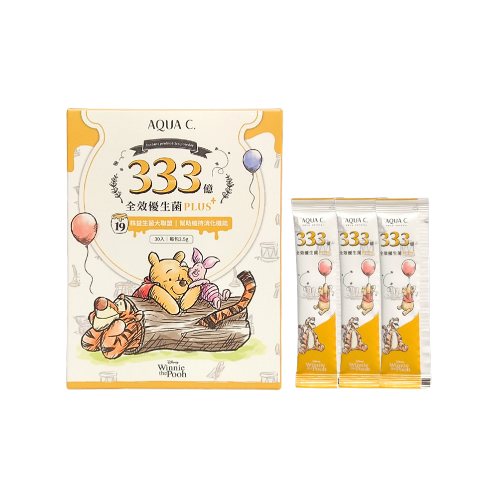 ☆迪士尼授權☆AQUA C.花漾皙 333億全效優生菌PLUS+ 30包 益生菌 無添加 膳食纖維 公司貨