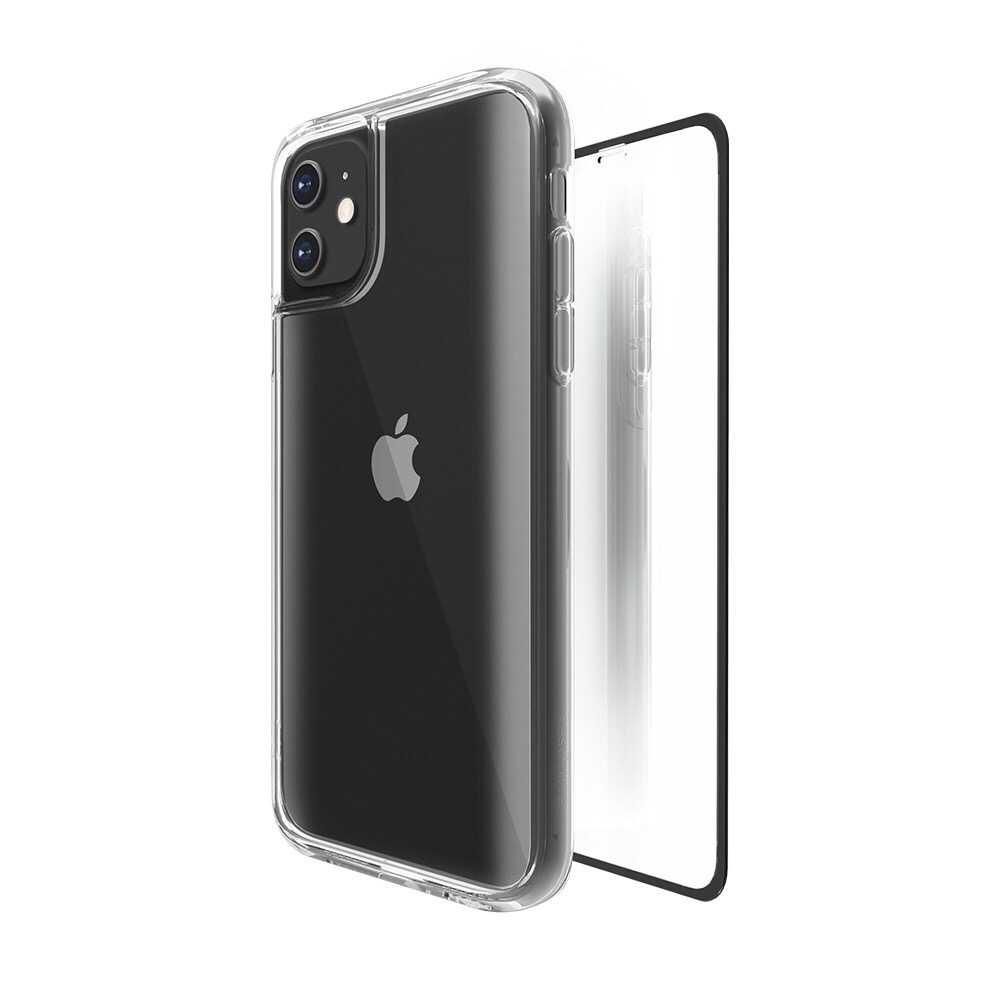 3D PERFECT ENCLOSURE -iPhone11 6.1吋專用日本旭哨子2次強化玻璃螢幕保護