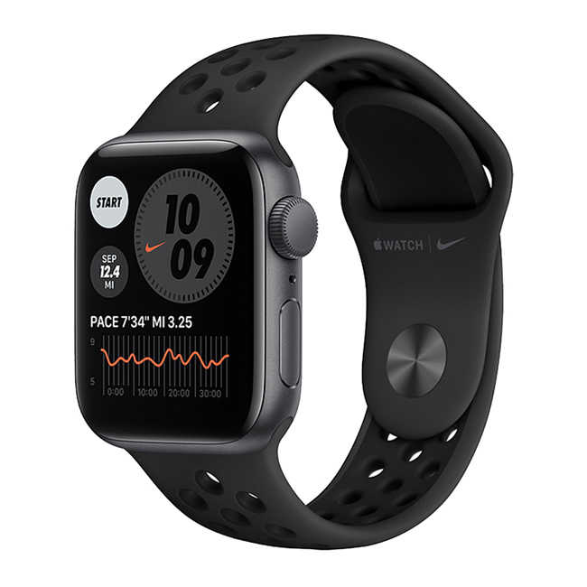 Apple Watch SE NIKE (44mm/GPS) 鋁金屬錶殼搭配運動型錶帶 (MYYK2TA)(台灣公司貨)