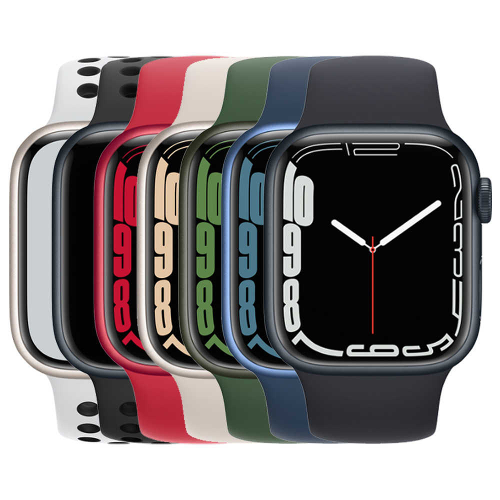 【售完為止】Apple Watch Series 7 (45mm / GPS) 鋁金屬錶殼配運動型錶帶