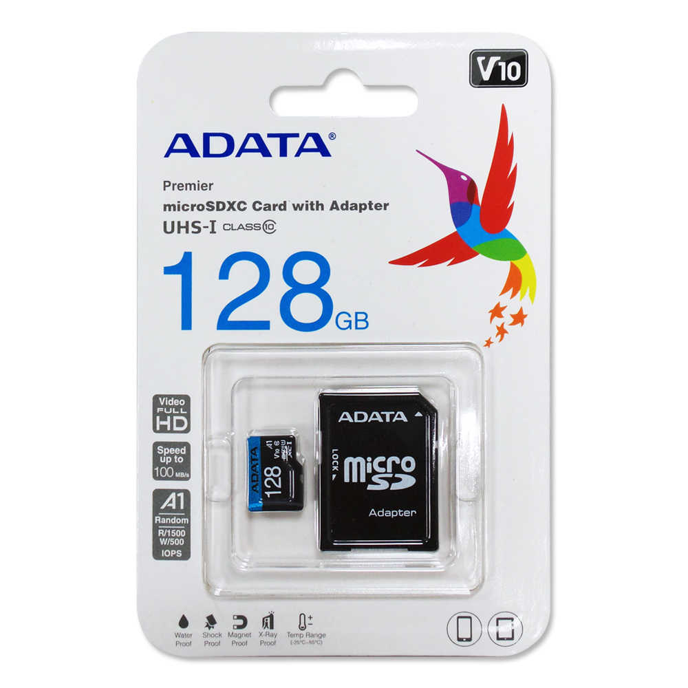 【特價商品售完為止】ADATA microSDHC 128GB記憶卡(C10&100MB/s附轉卡)OTR-023-3