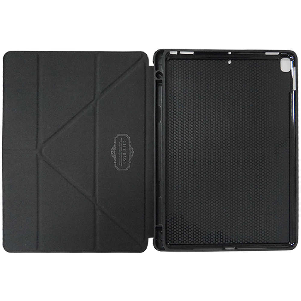 【送平板玻璃螢幕保護貼】CITY BOSS iPad 9 10.2吋三折平板保護套 (附Apple Pencil筆槽)