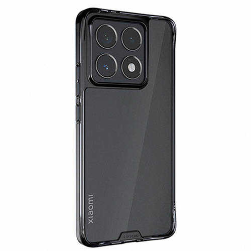 HODA 小米 Xiaomi 14T 晶石玻璃防摔保護殼(透明黑)