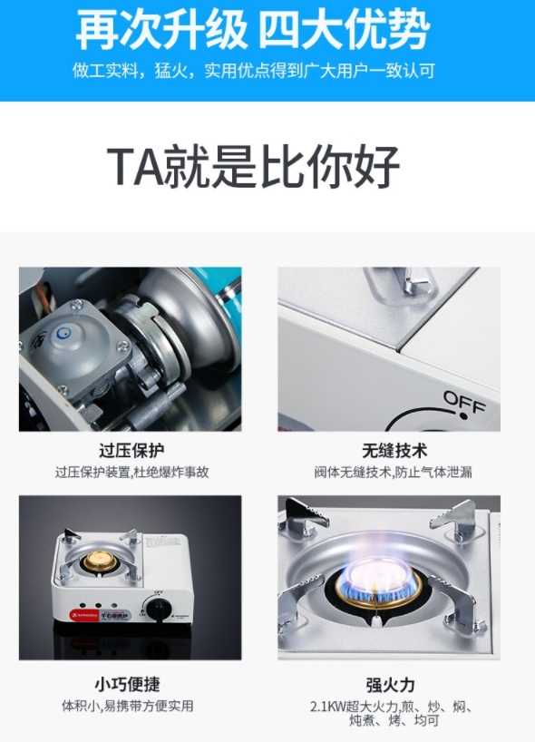 強強滾~瓦斯爐 千石迷你卡式爐氣罐便攜式小瓦斯爐旅行燃氣灶戶外便攜小火鍋爐子