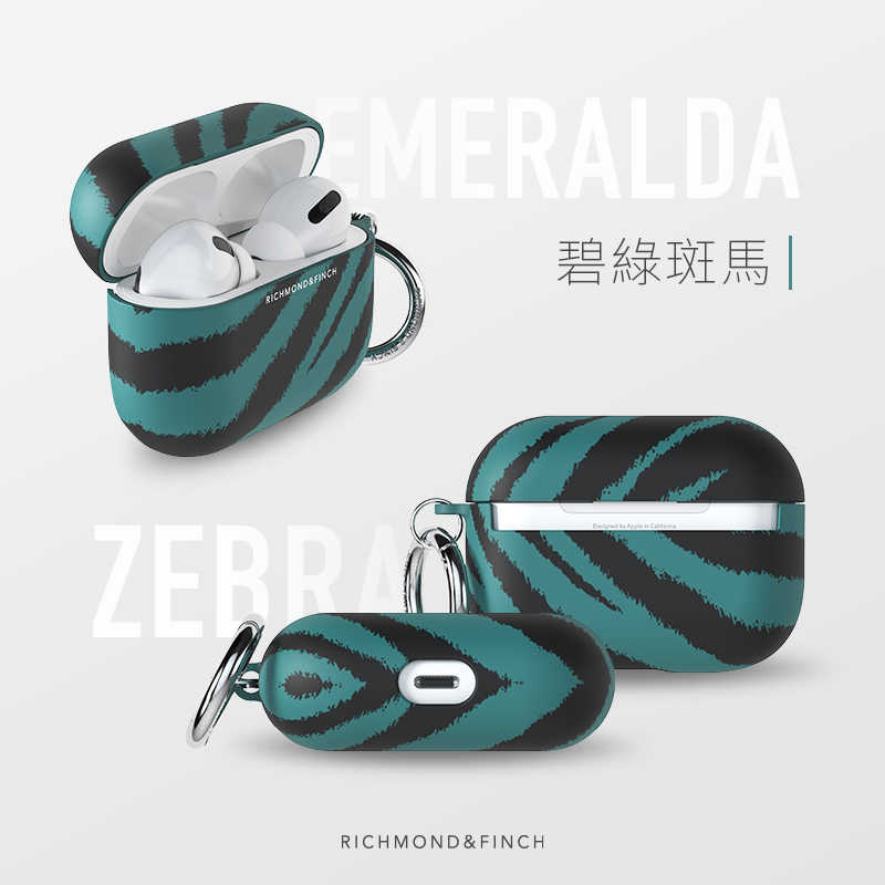 強強滾-R\u0026F AirPods Pro 防摔保護殼-碧綠斑馬