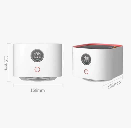 強強滾優選~小米有品 A3空氣淨化器-空氣品質偵測器 充電家用桌面負離子-小型便携除塵器煙味甲醛