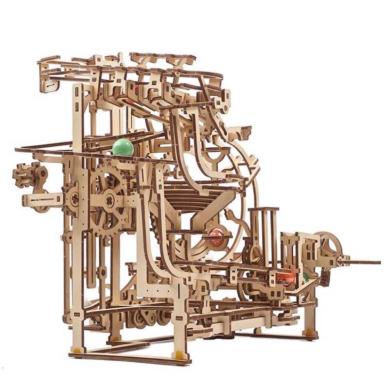 強強滾生活 UGEARS - 瘋狂彈珠台2號 滾球機關 彈珠雲霄飛車 動力模型 木製模型 積木玩具 木片拼圖