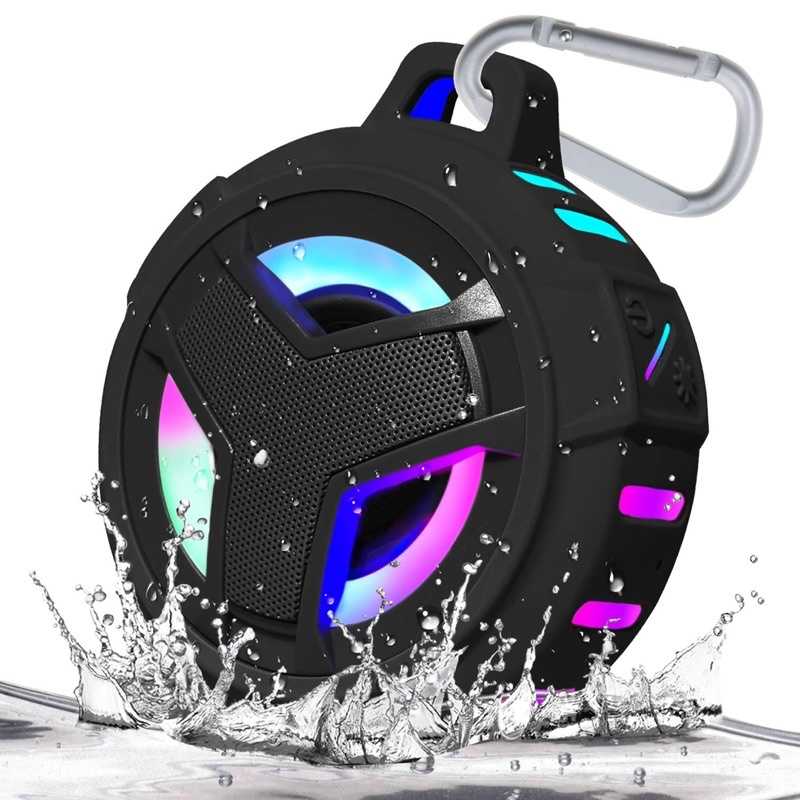 強強滾-EBODA 藍牙淋浴喇叭,便攜式藍牙喇叭,IP67 防水無線喇叭,附 LED 燈,2000mAh