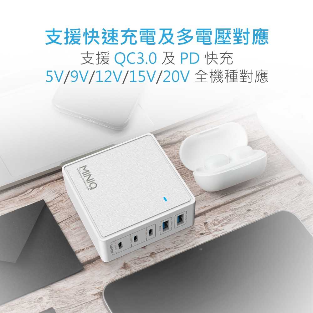 強強滾優選~ MINIQ GaN 95W氮化鎵智慧型電源供應器-出國旅遊頂規充電器