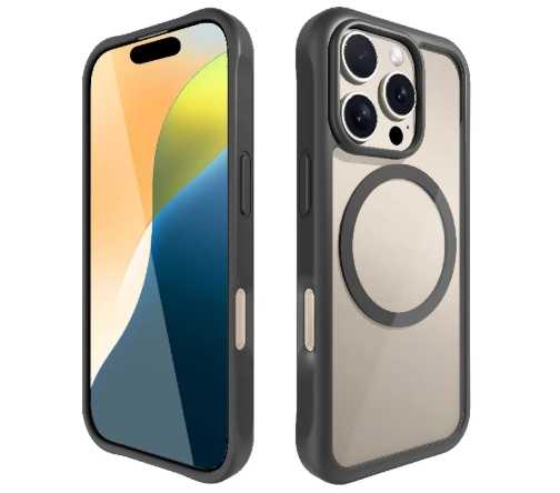 強強滾優選~ ABSOLUTEiPhone16全系列極墨黑無瑕透明防摔保護殼