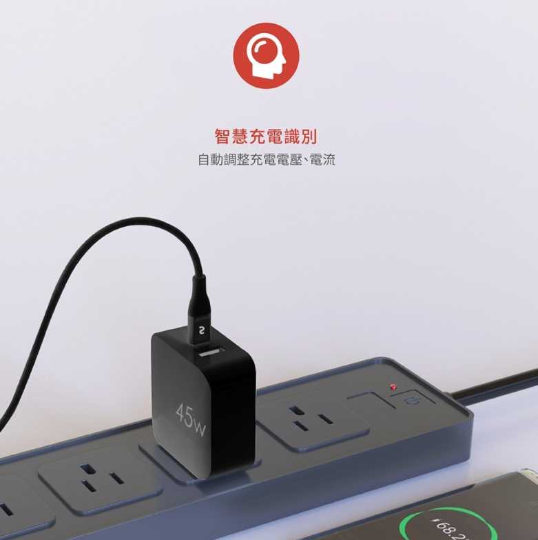 強強滾~【Soodatek】45W PD 旅充 黑(SHC1U1-PC45BL)