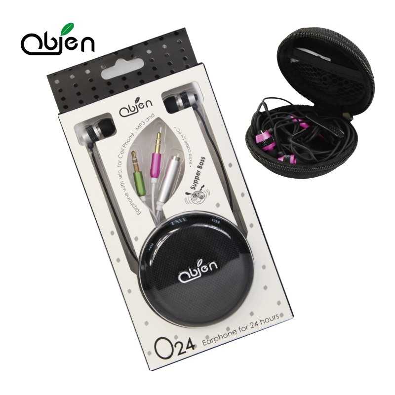 強強滾-Obien 歐品漾 入耳式立體聲麥克風耳機 (附高級耳機收納盒) - 兩色可選