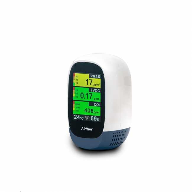 AirRun 空氣品質偵測器 Q10X wifi遠端監控 co2 二氧化碳, tvoc 揮發物 pm2.5 灰塵