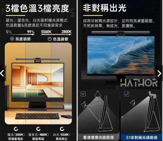 強強滾優選~視訊掛燈 USB非對稱光源視訊螢幕掛燈-一般款