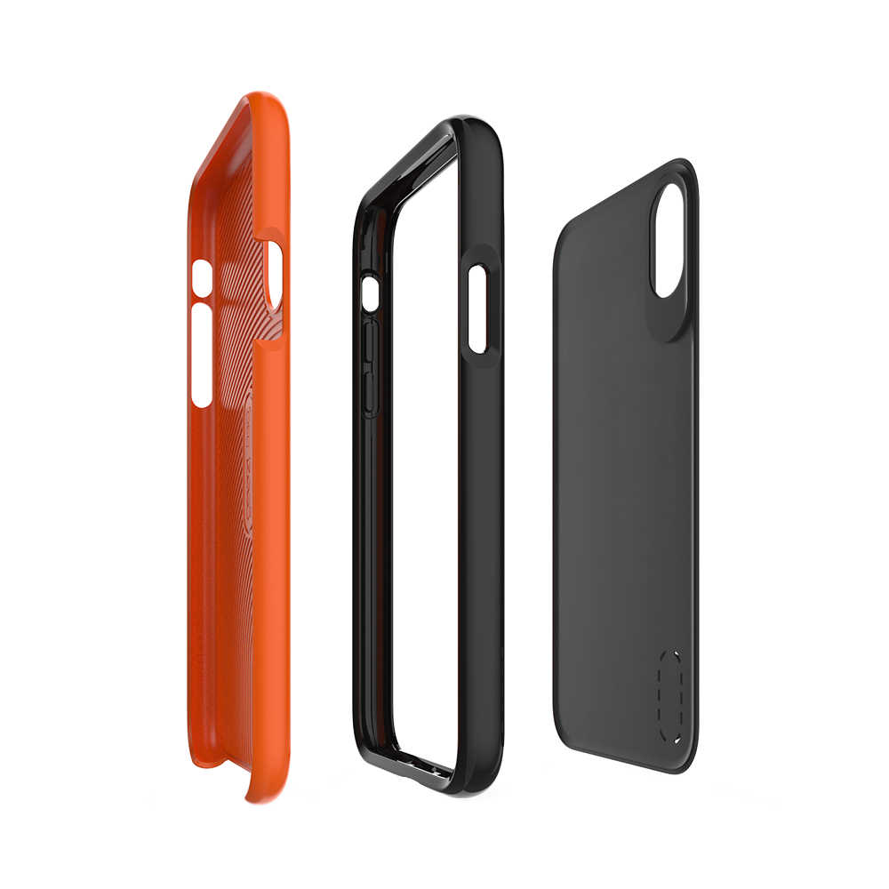 強強滾 Gear4 iPhone X / Xs  max D3O® Battersea 巴特西黑橘條紋-抗菌頂級軍規