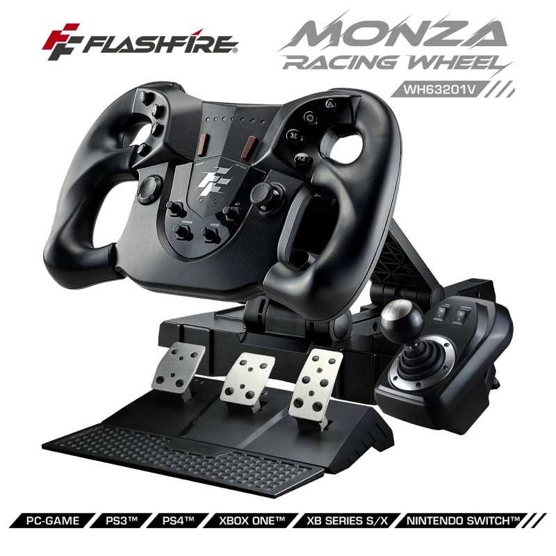 強強滾-FlashFire Monza極限遊戲方向盤 可支援PS4跑車浪漫旅