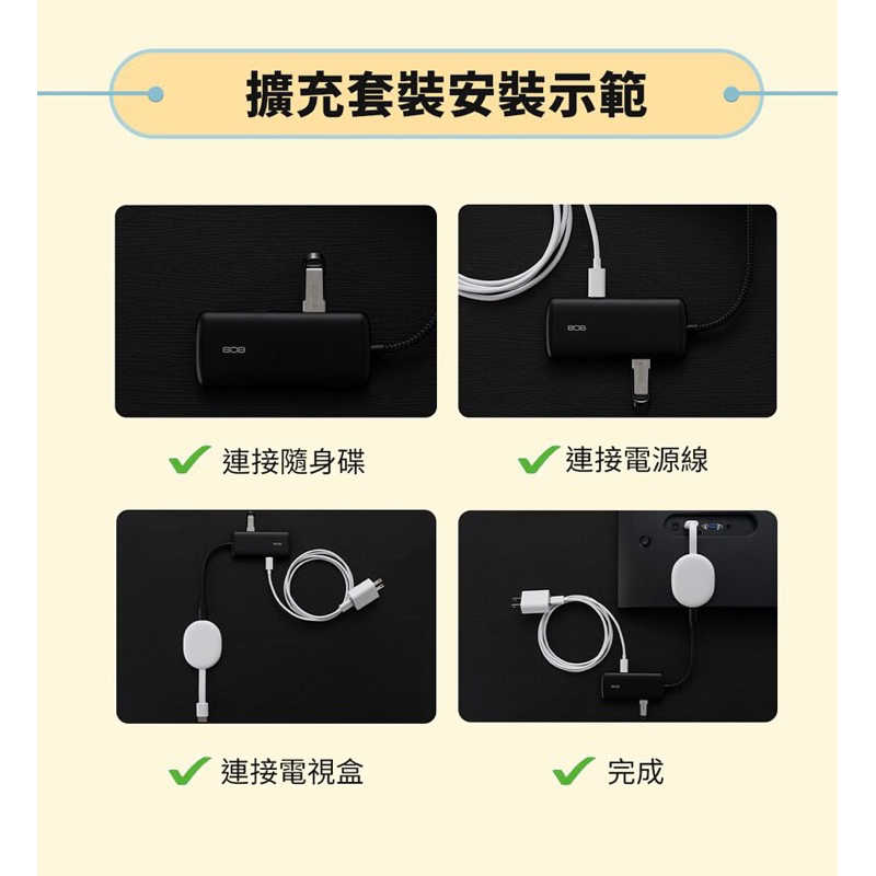 強強滾生活 Chromecast 4 Google TV 4K版 四代 hub超值擴充套裝 速度大升級