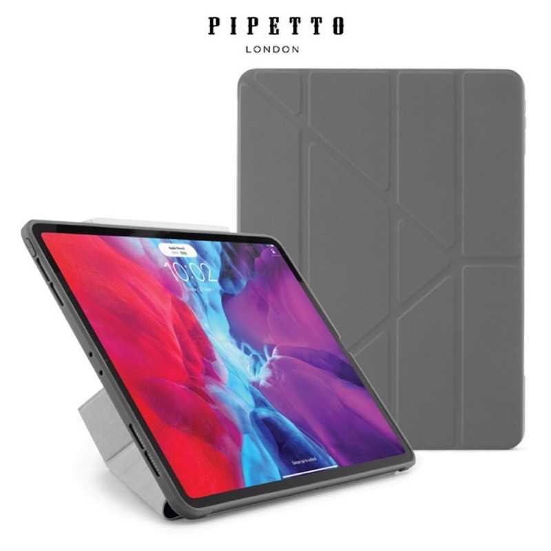 強強滾-PIPETTO iPad Pro 12.9吋 第4代 第3代 多角度多功能保護套 深灰色