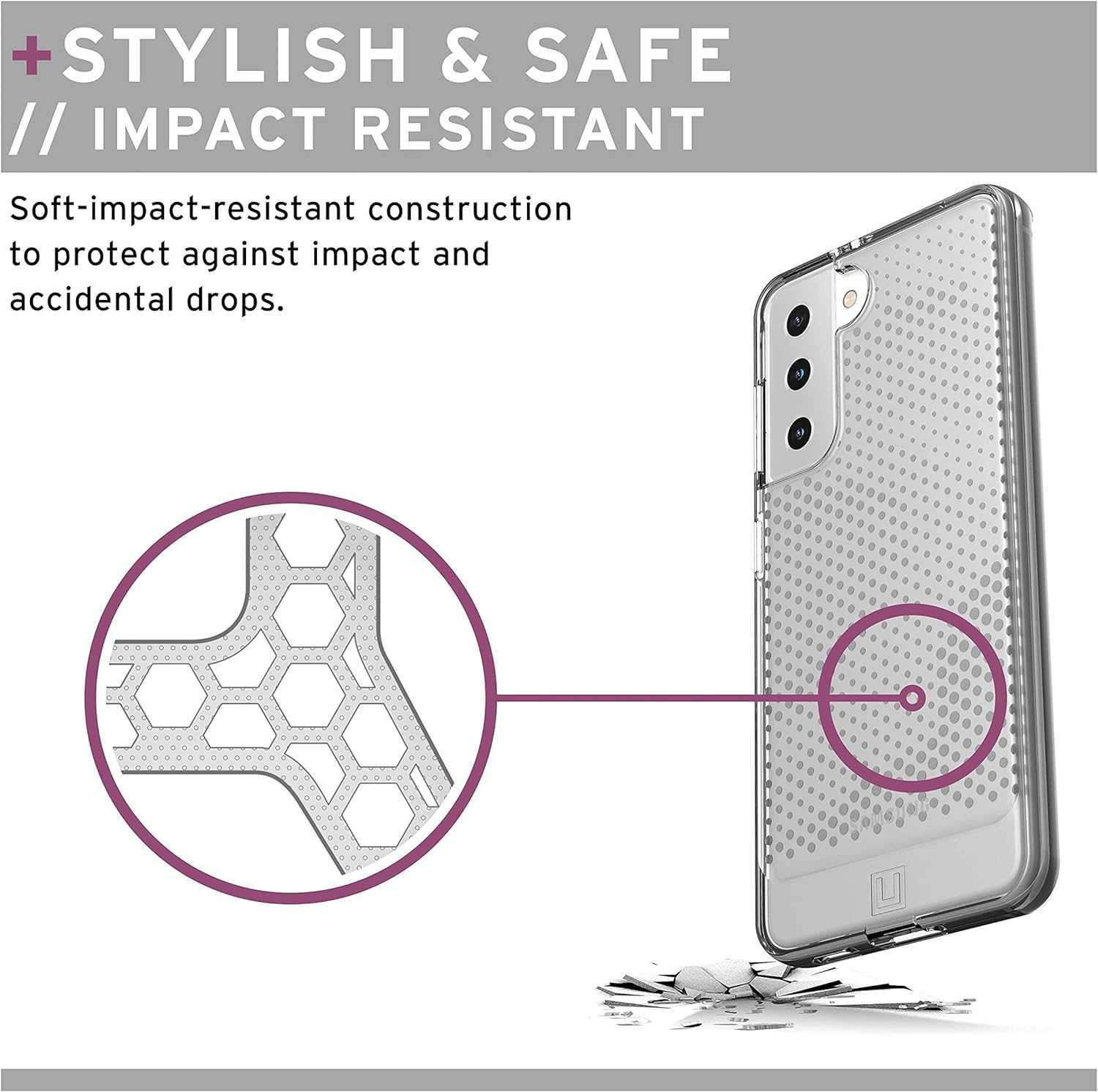 Uag Samsung Galaxy S21 保護套 [6.2 吋螢幕] 纖薄合身透明耐衝擊手機殼 保護殼 皮套