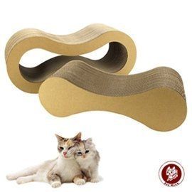 Box Meow 瓦楞貓抓板-懶骨頭 (CS001)貓玩具 貓抓板 寵物貓用品強強滾