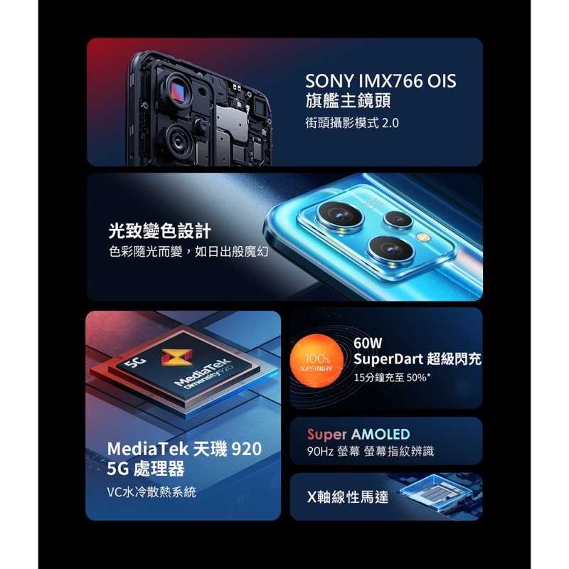 強強滾生活 realme 9 Pro+ 5G 8G/256G 智慧型手機,
