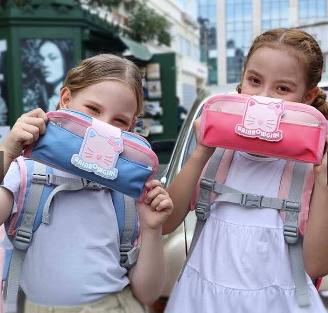 強強滾優選~【Frii自由】Rainbow Girl 貓臉造型筆袋(共2色)