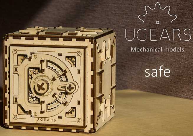UGEARS 木製自走模型 - 保險箱 (Safe)