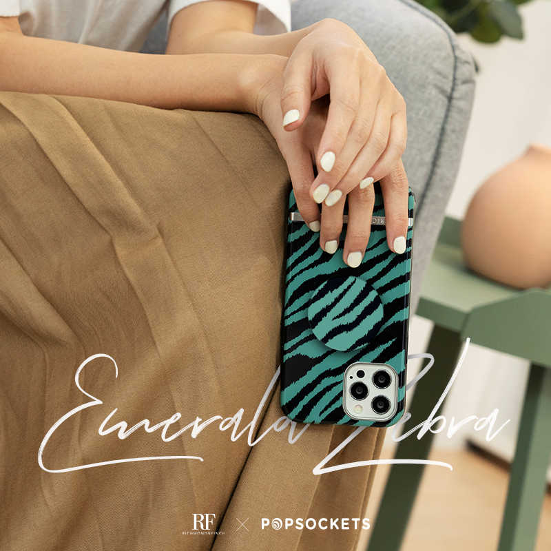 強強滾-碧綠斑馬【R\u0026F聯名 PopSockets 泡泡騷二代 PopGrip】 美國 No.1 時尚手機支架
