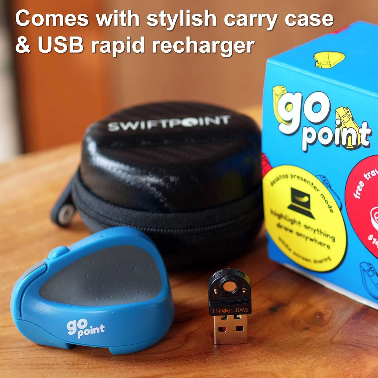 SWIFTPOINT gopoint 迷你無線滑鼠 螢幕觸控感 手機滑鼠 進階簡報筆