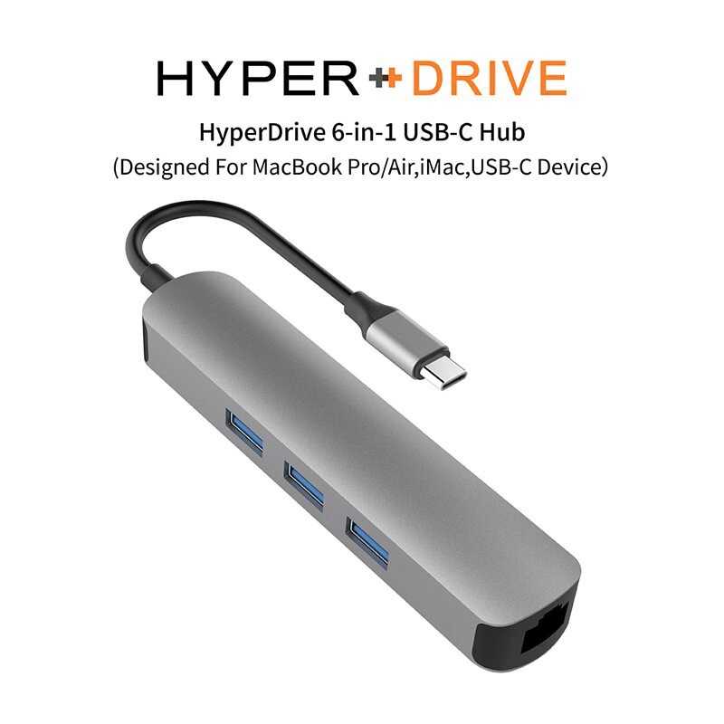 強強滾-HyperDrive 6-in-1 USB-C Hub- 2色